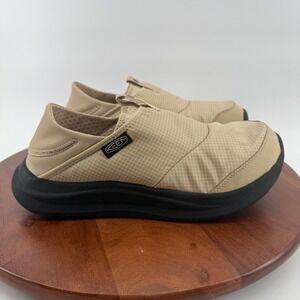 KEEN Whyser Mens Slip On Shoes Safari/Black Ripstop Suede 1031157 Size 12